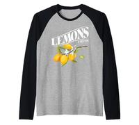 Cute Lemon Fruit Fresh and Juicy Capri Lemons Camiseta Manga Raglan