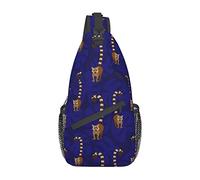 Cute Lemurs Pattern Sling Bag Senderismo Mochila Crossbody Hombro Mochila Travel Chest Pack para Hombres Mujeres