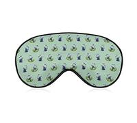 Cute Lemurs Pattern Weighted Eye Mask Sleep Blindfold Correas ajustables para la cabeza Cubierta para los ojos