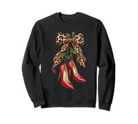 Cute Leopard Bow Red Heels Coquette Aesthetic Fashion Sudadera