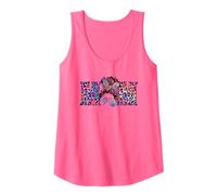 Cute Leopard Messy Bun Mom Design For Women and Mothers Day Camiseta sin Mangas