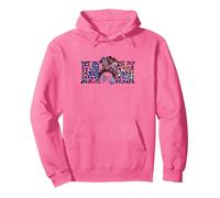 Cute Leopard Messy Bun Mom Design For Women and Mothers Day Sudadera con Capucha
