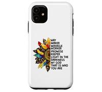 Cute Leopard Sunflower For Women and Jesus Lovers Christian Carcasa para iPhone 11