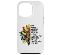 Cute Leopard Sunflower For Women and Jesus Lovers Christian Carcasa para iPhone 13 Pro