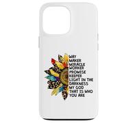 Cute Leopard Sunflower For Women and Jesus Lovers Christian Carcasa para iPhone 13 Pro MAX