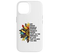 Cute Leopard Sunflower For Women and Jesus Lovers Christian Carcasa para iPhone 14