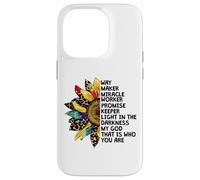 Cute Leopard Sunflower For Women and Jesus Lovers Christian Carcasa para iPhone 14 Pro