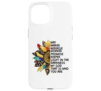 Cute Leopard Sunflower For Women and Jesus Lovers Christian Carcasa para iPhone 15