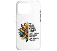 Cute Leopard Sunflower For Women and Jesus Lovers Christian Carcasa para iPhone 16 Pro