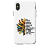 Cute Leopard Sunflower For Women and Jesus Lovers Christian Carcasa para iPhone X/XS