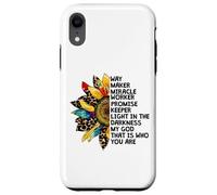 Cute Leopard Sunflower For Women and Jesus Lovers Christian Carcasa para iPhone XR