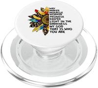 Cute Leopard Sunflower For Women and Jesus Lovers Christian PopSockets PopGrip para MagSafe