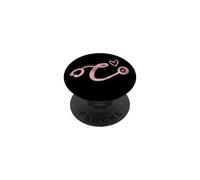 Cute Letter C Initial Monogram Nurse Rose Pink Stethoscope PopSockets PopGrip Adhesivo