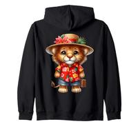 Cute Lion Cub Tropical Vacaciones Viajes Sudadera con Capucha