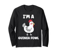 Cute Little Animals Birds Simple I'm a Guinea Fowl Manga Larga