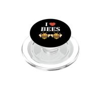 Cute Little Bee Funny Simple i Love Bees PopSockets PopGrip para MagSafe
