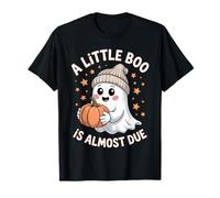 Cute Little Boo Is Almost Due Halloween Pregnancy Ghost Camiseta