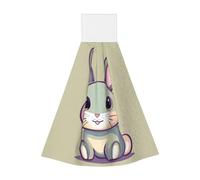 Cute Little Bunny - Toallitas de mano de terciopelo coral - Paños de limpieza absorbentes para cocina, baño, coche, camping - uso doméstico