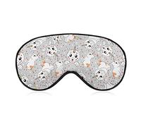 Cute Little Cat Unicorn Sleeping Eye Mask Sombra de ojos con correa ajustable Venda para los ojos para viajes en avión