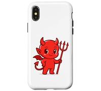 Cute Little Devil: diseño de Manga Kawaii Chibi Demon Carcasa para iPhone X/XS