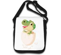 Cute Little Dinosaur Egg Art - Bolso de hombro, color blanco, White, Talla única