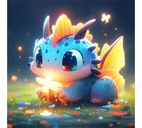 Cute Little Dinosaur Jigsaw Puzzle 70 Pieces 45x45cm/18x18inch, Difficult Jigsaw Puzzles for Adults 70, Beautiful Art Work, Great Festive Puzzle Gift for Men/Women