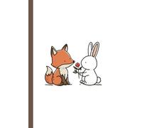 Cute little fox and a tiny rabbit: Work Notebook, Funny Office Gift for Women, Coworker, Boss, Secret Santa Gag Gift (Blank Lined Journal)