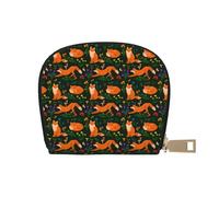 Cute Little Foxes - Tarjetero de cuero para mujer, cartera para tarjetas de crédito, cartera para tarjetas de crédito