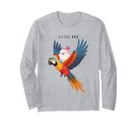 Cute Little Ghost Riding a Parrot Pet Halloween Kids Toddler Manga Larga