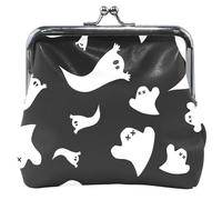 Cute Little Ghosts - cartera de piel negro y blanco para mujer, con hebilla de beso, pequeño cambio, cartera para monedas, Cute Little Ghosts Black White, UNITALLA, Cute Little Ghosts Black White