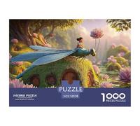 Cute Little Girl 1000 Piece Corte Preciso Rompecabezas Dreamlike Fantasy Landscape Vibrante Jigsaw Regalo Niños 52x38cm/1000pcs