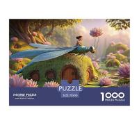 Cute Little Girl 1000 Piezas Papel Premium Rompecabezas Dreamlike Fantasy Landscape Meditativo Jigsaw Regalo Niños 70x50cm/1000pcs