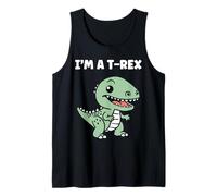 Cute little minimalist tyrannosaurus dinosaur i'm a t-rex Camiseta sin Mangas