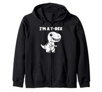 Cute Little Minimalist Tyrannosaurus Dinosaur I'm a t-Rex Sudadera con Capucha