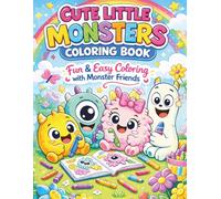 Cute Little Monsters Coloring Book: Fun & Easy Coloring book with Bubo, Zig, Luna & Tico