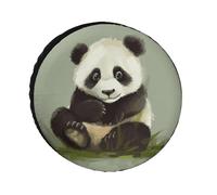 Cute Little Panda - Fundas impermeables para neumáticos antirayos UV, 26 pulgadas, fundas de rueda de un solo eje para RV, camión, SUV, remolque, universal para todas las estaciones