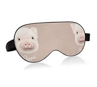 Cute Little Piggy Headffy Piglet Pig Eye Masks Cover Blocks Light Sleep Mask Shade Cover Blindfold Relaxing Eyeshade Cover con correa ajustable para la cabeza para hombres, mujeres y niños