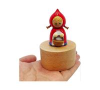 Cute Little Red Riding Hood Mini Music Box, Cartoons Wooden Mechanical Music Box, The Music Box Gift That Sings Castle in The Sky, Best Gift for Boy G