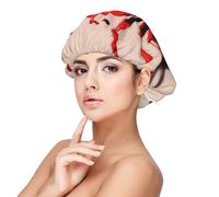 Cute Little Red Spider - Gorro de dormir de satén para adultos, protección y comodidad para el cabello, color negro, talla única