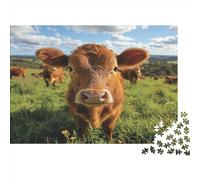 Cute Little Vaca lechera Rompecabezas para Adultos Rompecabezas De Madera De 1000 Piezas DecoracióN Familiar Juegos Desafiantes Gran Regalo para Adultos 1000pcs (75x50cm)