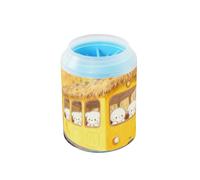 Cute Little Yellow Train White Dogs - Cepillo de limpieza de patas de silicona reutilizable para perros y gatos pequeños y medianos