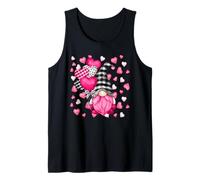 Cute Love Heart Pattern For Her Pink Valentines GNOME Camiseta sin Mangas