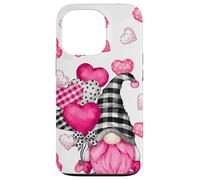 Cute Love Heart Pattern For Her Pink Valentines GNOME Carcasa para iPhone 13 Pro