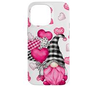 Cute Love Heart Pattern For Her Pink Valentines GNOME Carcasa para iPhone 14 Pro MAX