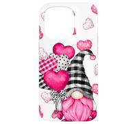 Cute Love Heart Pattern For Her Pink Valentines GNOME Carcasa para iPhone 15 Pro