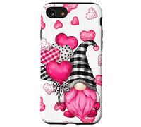 Cute Love Heart Pattern For Her Pink Valentines GNOME Carcasa para iPhone SE (2020) / 7/8