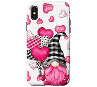 Cute Love Heart Pattern For Her Pink Valentines GNOME Carcasa para iPhone X/XS