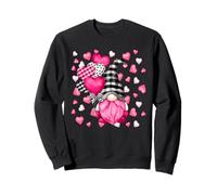 Cute Love Heart Pattern For Her Pink Valentines GNOME Sudadera
