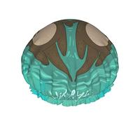 Cute Lovely Otters In The Sea Pattern Gorro de ducha Mujeres Reutilizables Gorros de pelo largo Gorro de ducha de baño de doble capa ajustable para mujeres Niños Adecuado para todas las longitudes