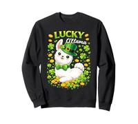 Cute Lucky Ollama St. Patrick's Day Llama Shamrock Sudadera